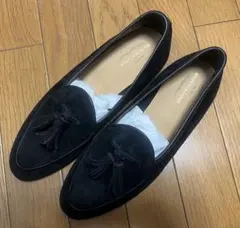新品未使用BAUDOIN & LANGE 黒 スエード タッセルローファー 40 - メルカリ