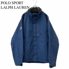 ポロスポーツラルフローレン　ナイロンジャケット　90s　星条旗　紺　105