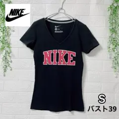 ナイキ NIKE Vネック Tシャツ レディース S ブラック ロゴ スポーツのサムネイル