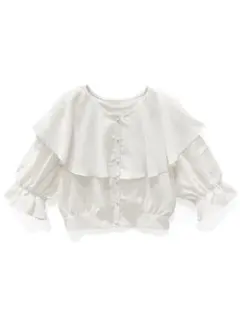 ビッグカラーショート丈ブラウス　GRL [al107] 新品未使用