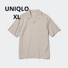 UNIQLO オープンカラーシャツ　ベージュ　XL