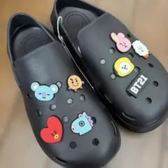 BT21 キャラクター付き ブラックサンダルMのサムネイル