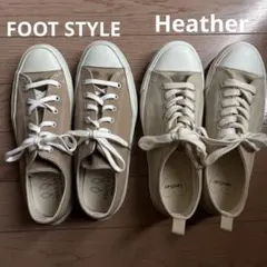 Heather & FOOT STYLE ローカットスニーカー 2足セット　Ｌのサムネイル