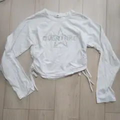 WEGO ラインストーン 星ロゴ 長袖Tシャツ