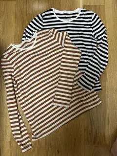 無印良品　ボーダー長袖2枚セット