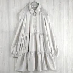 ZARA ザラ ティアードシャツワンピース グレージュ Ｓ相当 チュニック ミニ