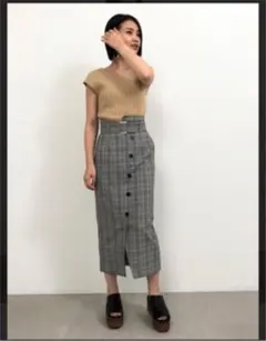 snidel★グレンチェック★アシメスカート