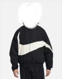 ★新品★NIKE★ナイキ★ビッグスウォッシュ★ナイロンジャケット★ 黒★ NIKE ナイキ レディース ウェア ナイロン ジャケット ビッグス