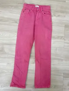 XS〜Sサイズ ZARA ピンク デニムパンツ ストレート