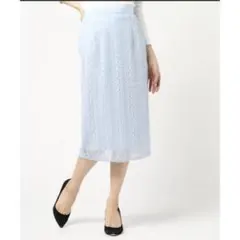 新品未使用　ルルウィルビー　ストライプレースサイドラインスカート