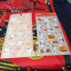 スヌーピー 秋 ハロウィン シールセット