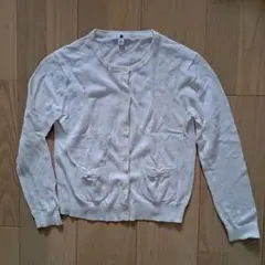UNIQLO キッズ カーディガン ホワイト 130cm