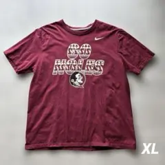 アメリカ古着半袖Tシャツ"NIKE"ワインレッド XL ナイキ ボルドー エンジのサムネイル
