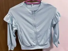 新品未使用　注意事項あり　ジーユー　ミントグリーン フリル付きジャケットのサムネイル