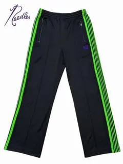 Needles トラックパンツ ブラック×ネオンライムのサムネイル