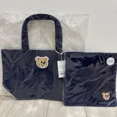 ラブラリーバイフェイラー オールドテディ ワッペントートバッグ 刺繍ハンカチ