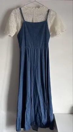 FIN ロングワンピース デニム ワンピース 半袖