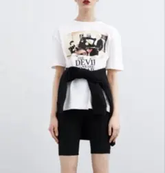【着用1回・美品】ZARA プラダを着た悪魔 コラボフォトTシャツ ゆるだぼ