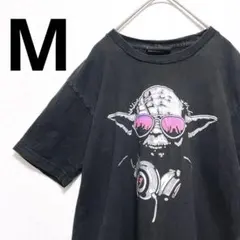 【Sサイズ程度】 US古着 スターウォーズ ヨーダ Tシャツ ムービーT M 黒