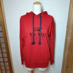 東方神起パーカー(赤) TVXQ! 公式フーディー☆両面ロゴ入り
