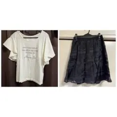 ♥️新品タグ付♥️MICALLE MICALLE 異素材切替Tシャツプルオーバー 白