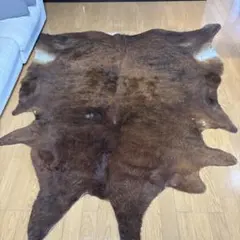 カウハイドクッション・牛皮・本革・毛・フェザークッション・送料込み