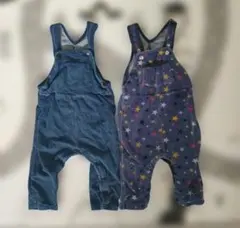 PETIT BATEAU サロペット 2点セット 12m/ 18m
