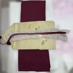 準礼装 着物 帯 帯揚げ 帯締め 4点セット 深紅色のサムネイル