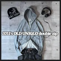 2011's OLD UNIQLO double zip hoodie y2k