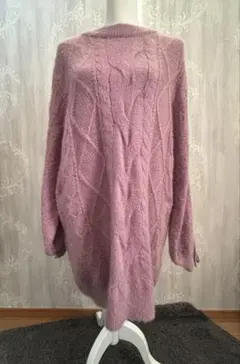 honeys ニットワンピース 紫