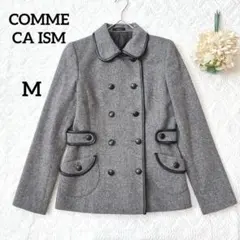 コムサイズム　コート　アンゴラ/カシミヤ混　ダブルブレスト　グレー　M♡