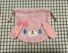 シュガーバニーズふわふわ巾着　ももうさ