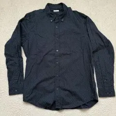 GU ドット柄 メンズ長袖シャツ XL