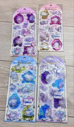 サンリオ　ウォーターインシール　キティ　マイメロ　クロミ　シナモン　4種　シール