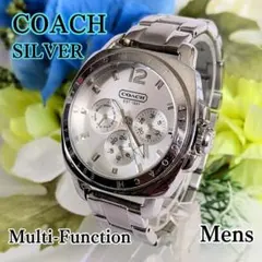 良品 COACHコーチ レディース腕時計マルチファンクション シルバー銀USAのサムネイル
