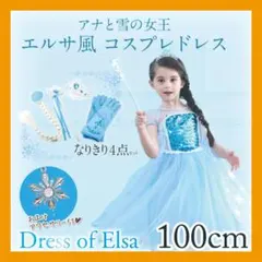 【処分特価】♡アナ雪 エルサ風 小物5点セット コスプレドレス 100