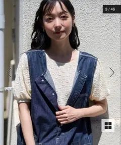 FREAK'S STORE フリークスストア フラワーストレッチパフTのサムネイル