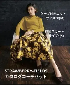 ストロベリーフィールズケープニットと スカートセットアップ