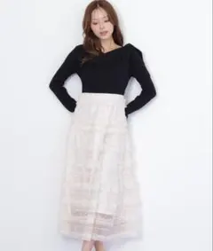 【JILL by JILL STUART】フリルチュールドッキングワンピース