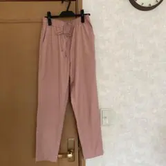ピンク カジュアルパンツ ウエストゴム　アナイ38