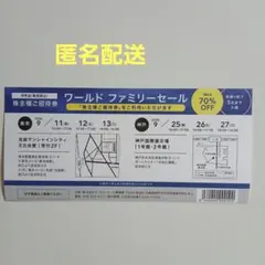ワールドファミリーセール　招待状1枚　2026年9月のサムネイル