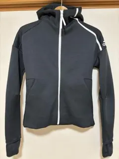 adidas フルジップ パーカー グレー