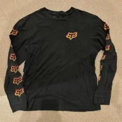 【L】 90s FOX RACING ロンT レーシングシャツ　モトクロスウェア 古着 FOX RACING INC. モトクロスシャツ 総柄 レーシング ロング