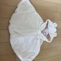 ミキハウスベビーポンチョ ホワイト