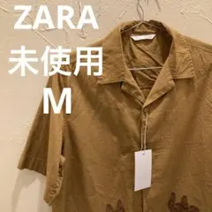 【値下げ】ZARA 半袖シャツ Mサイズ 花柄刺繍