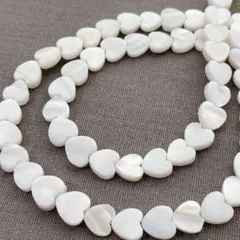 xk679/SALE！シェル◇ハート形　縦穴　2連