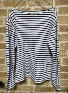 （美品）ストレッチフライス 長袖 ボーダー ハリウッドランチマーケット