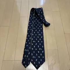 BVLGARI ネクタイ ネイビー キャラクター柄