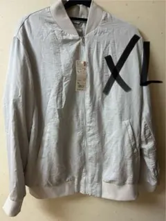 UNIQLO ユニクロ　ソフトボマージャケット　XLサイズ ライトグレー