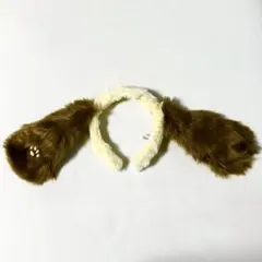 【美品】USJ ユニバ　スヌーピーカチューシャ フェイクファー モカブラウン